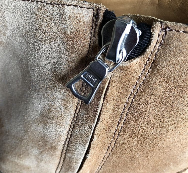 Chain Tan Suede Western Boots