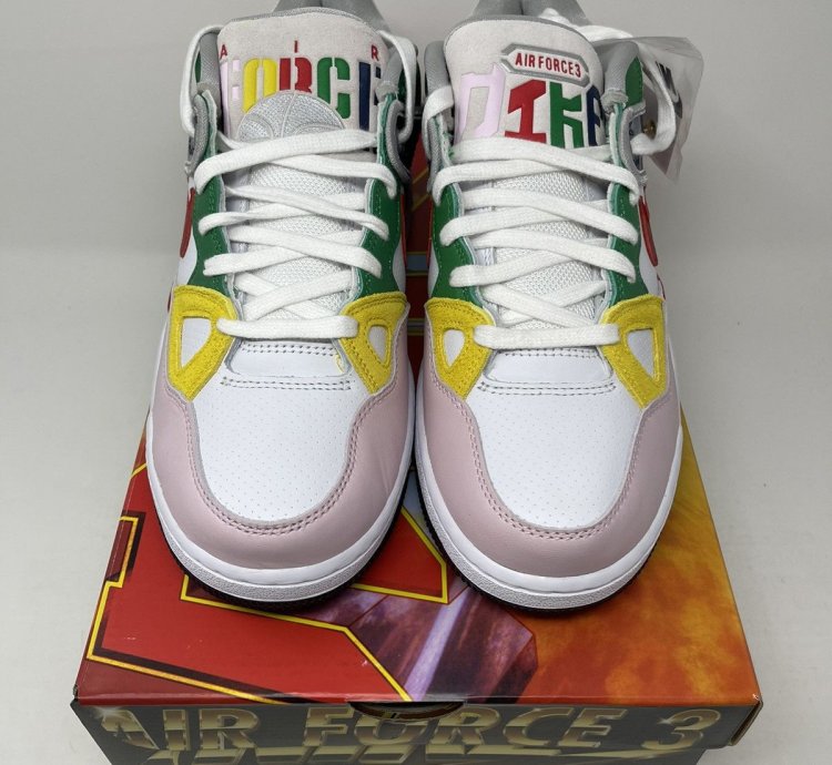 Nigo Nike Air Force 3 Low Sp White Heel Logo Size 10 5
