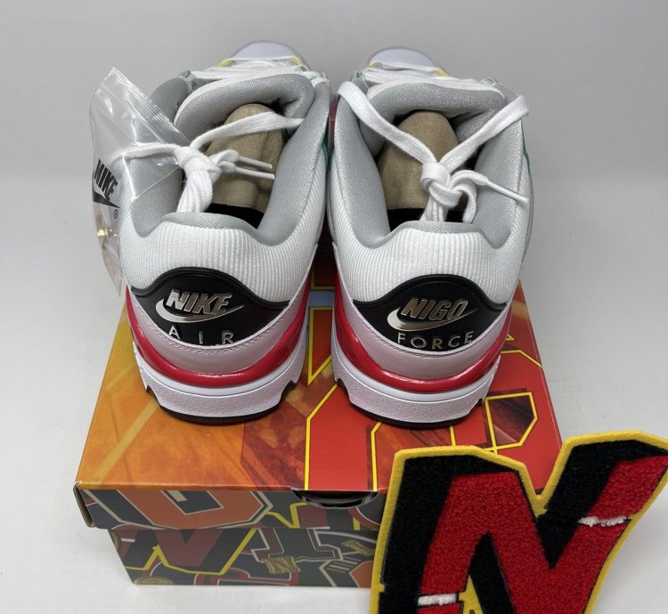 Nigo Nike Air Force 3 Low Sp White Heel Logo Size 10 5