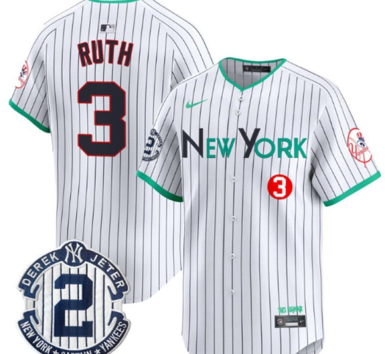 Babe Ruth Jersey 3 New York Yankees City Connect Vapor Premier Limited Stitched Pinstripe