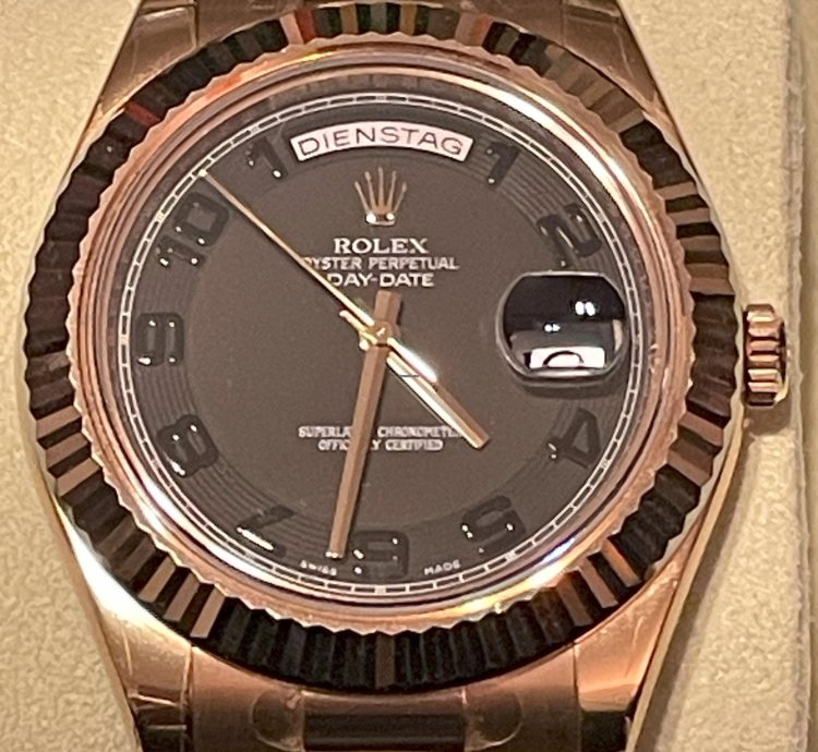 Rolex Day-date Ii Unworn Full Set Manufacturer Glued Lc0100 Sales Invoice
