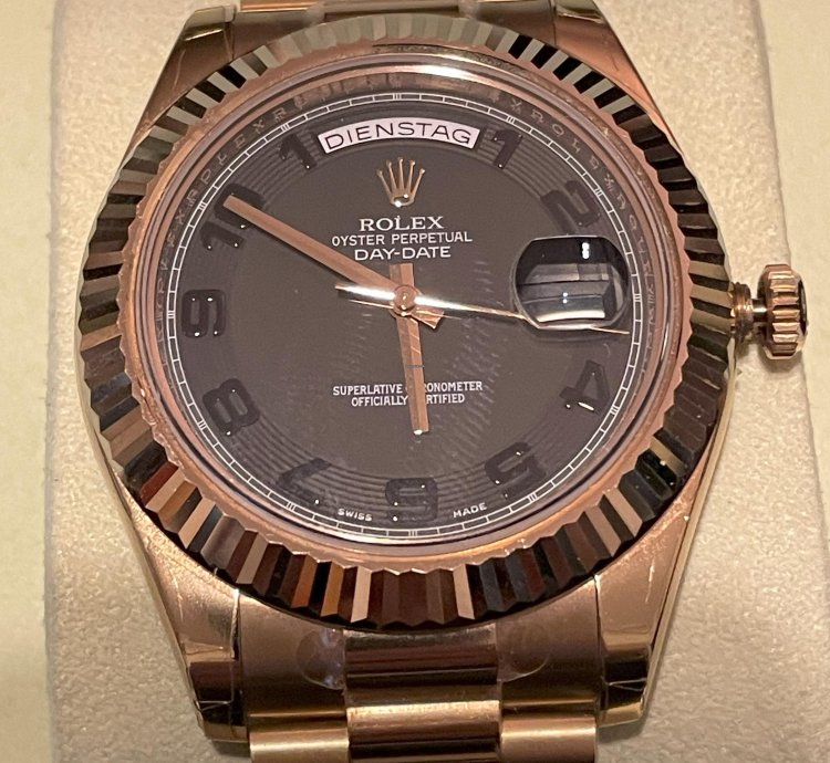 Rolex Day-date Ii Unworn Full Set Manufacturer Glued Lc0100 Sales Invoice