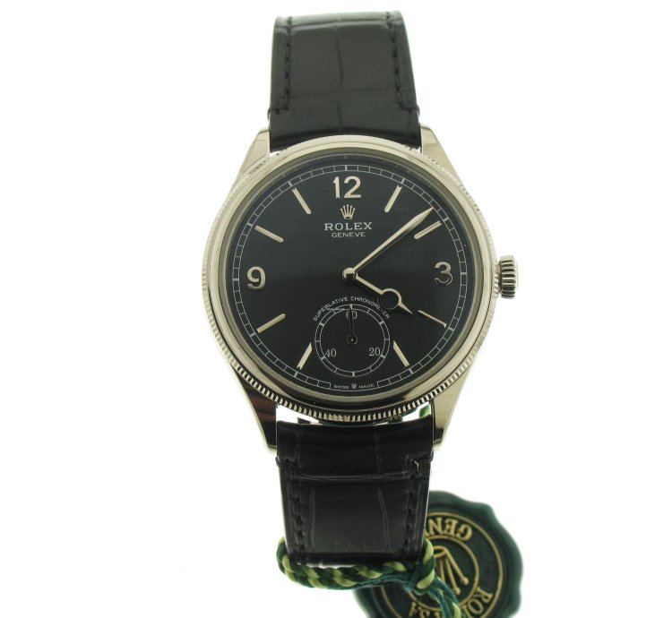 Rolex 1908 White Gold 18kt Black Dial