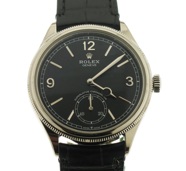 Rolex 1908 White Gold 18kt Black Dial
