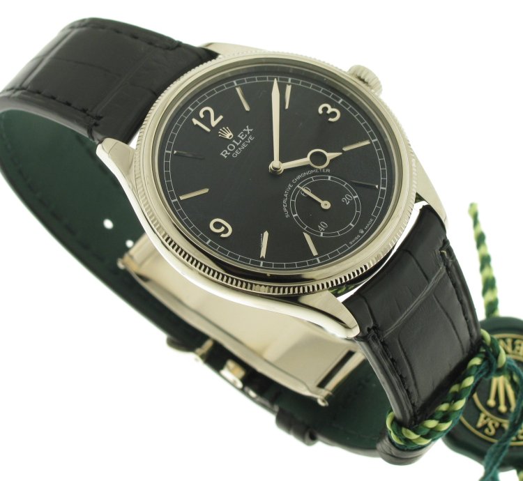 Rolex 1908 White Gold 18kt Black Dial
