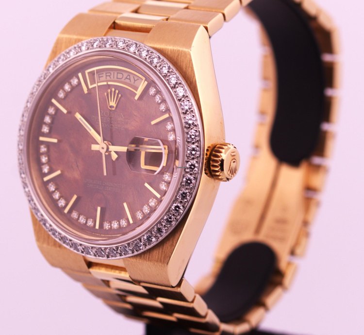 Rolex Day-date Oysterquartz Factory Platinum Diamond Bezel