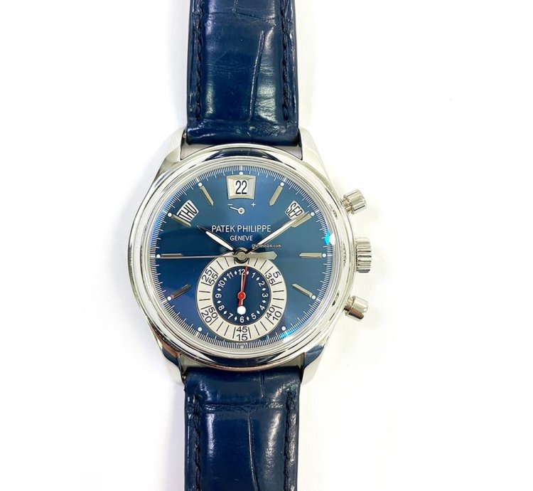 Patek Philippe Annual Calendar Chronograph Blue Dial 5960p-015