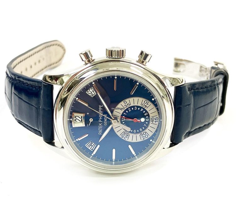 Patek Philippe Annual Calendar Chronograph Blue Dial 5960p-015