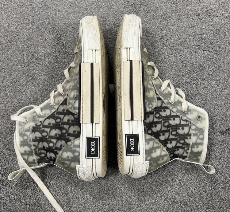 Christian Dior Cd Oblique High Tops B23 Sneakers Used 46