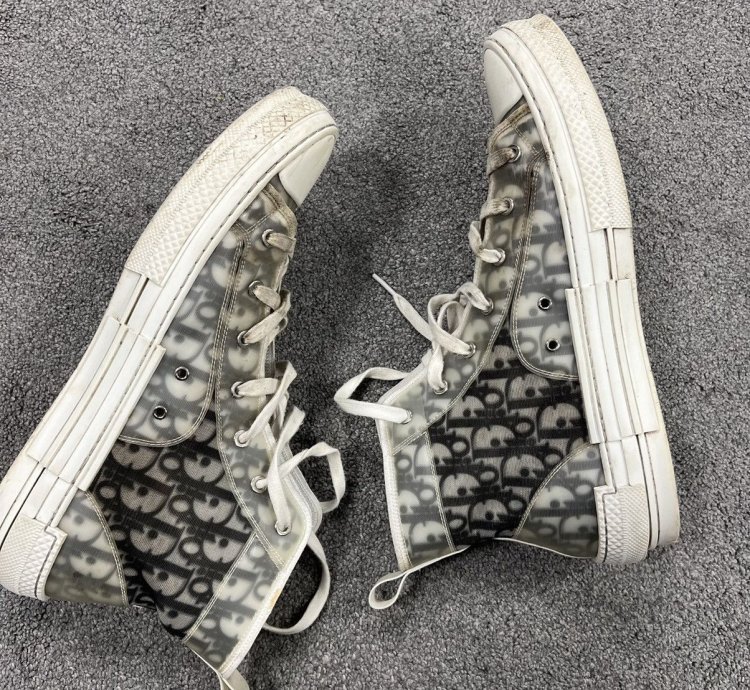 Christian Dior Cd Oblique High Tops B23 Sneakers Used 46
