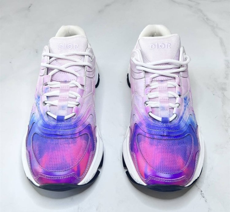Christian Dior Cd1 Tie-dye Daniel Arsham Sneakers In Pink