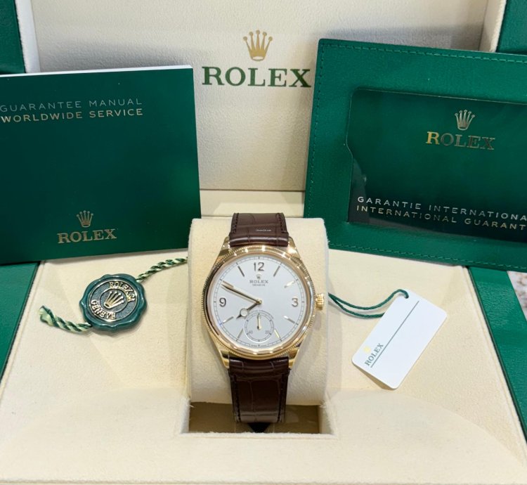 Rolex 1908 Yellow Gold White Dial Full Set 2024