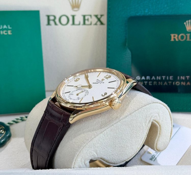 Rolex 1908 Yellow Gold White Dial Full Set 2024
