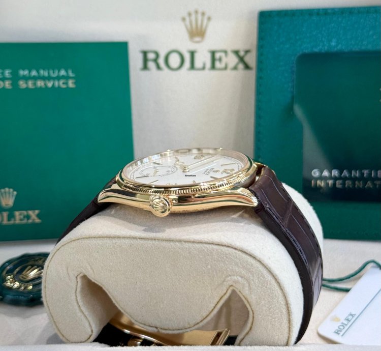 Rolex 1908 Yellow Gold White Dial Full Set 2024