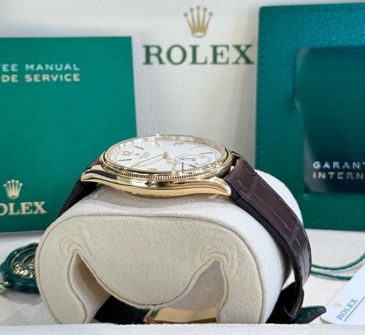 Rolex 1908 Yellow Gold White Dial Full Set 2024