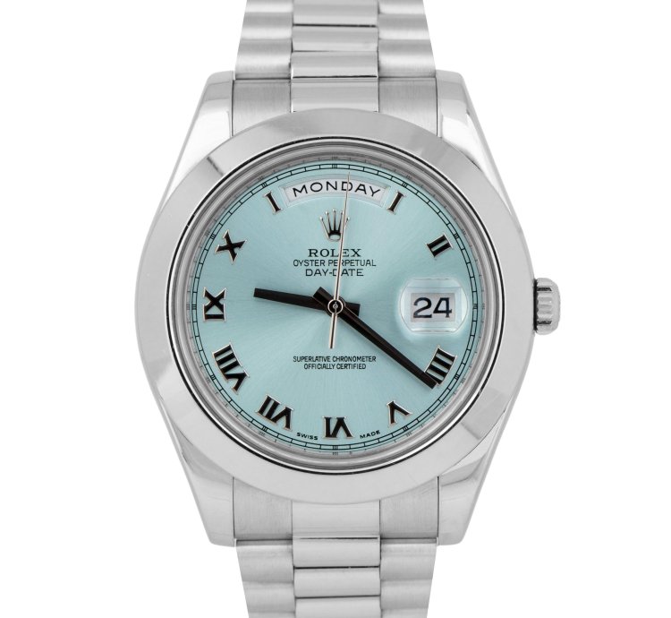 Rolex 2021 New Papers Unpol Rolex Day-date Presidential 36mm 950 Platinum 218206 Box