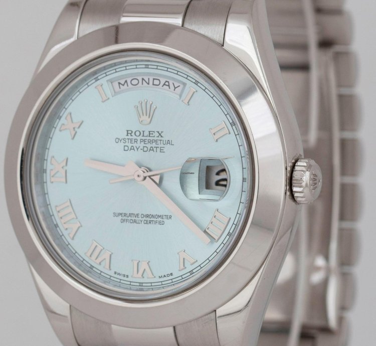 Rolex 2021 New Papers Unpol Rolex Day-date Presidential 36mm 950 Platinum 218206 Box