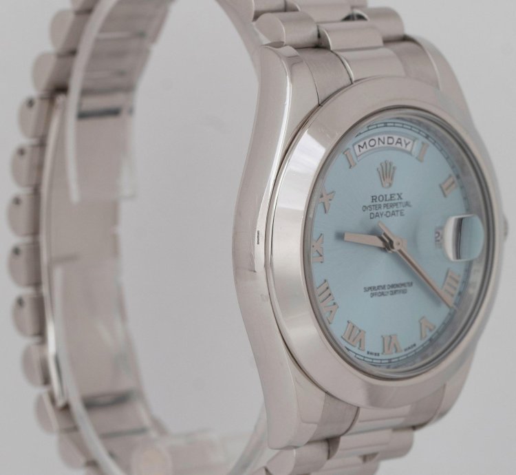 Rolex 2021 New Papers Unpol Rolex Day-date Presidential 36mm 950 Platinum 218206 Box