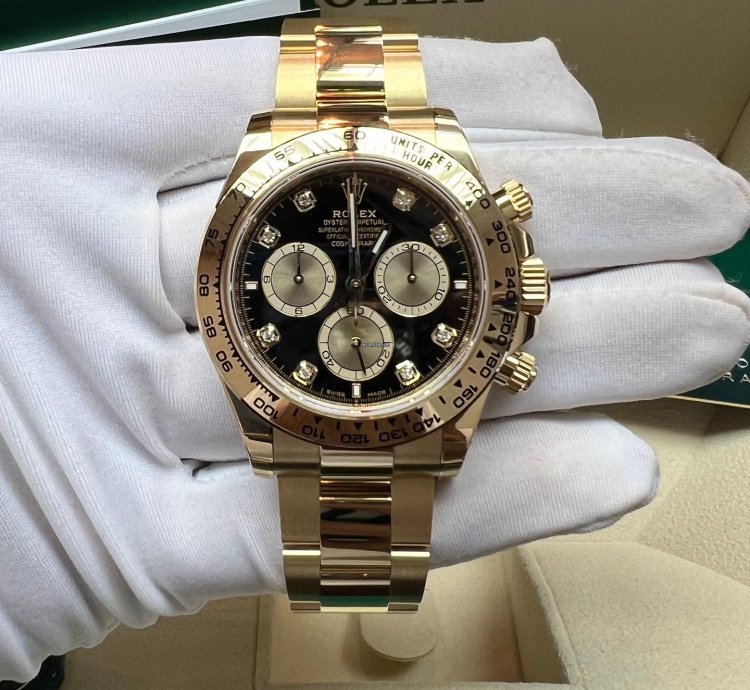 Rolex Daytona 2025 New Cosmograph Daytona Yellow Gold Black Diamond