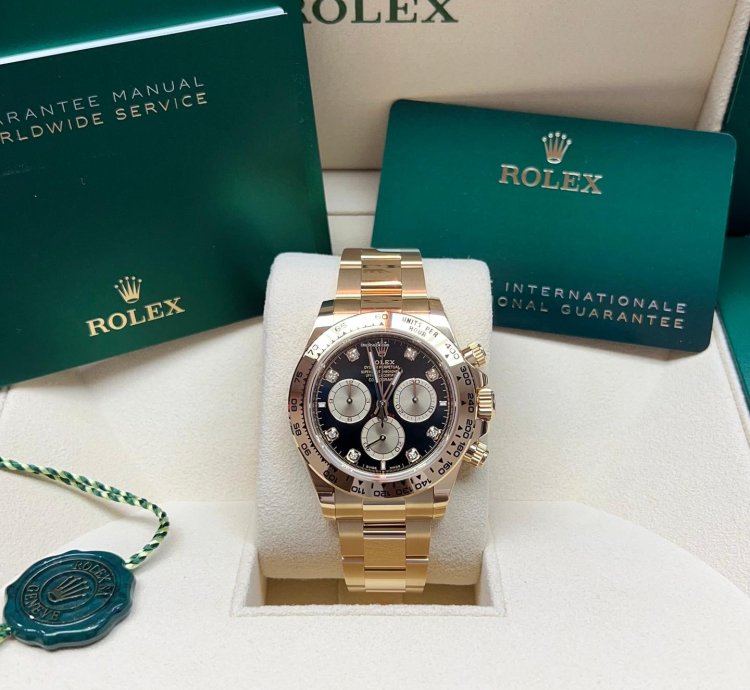 Rolex Daytona 2025 New Cosmograph Daytona Yellow Gold Black Diamond