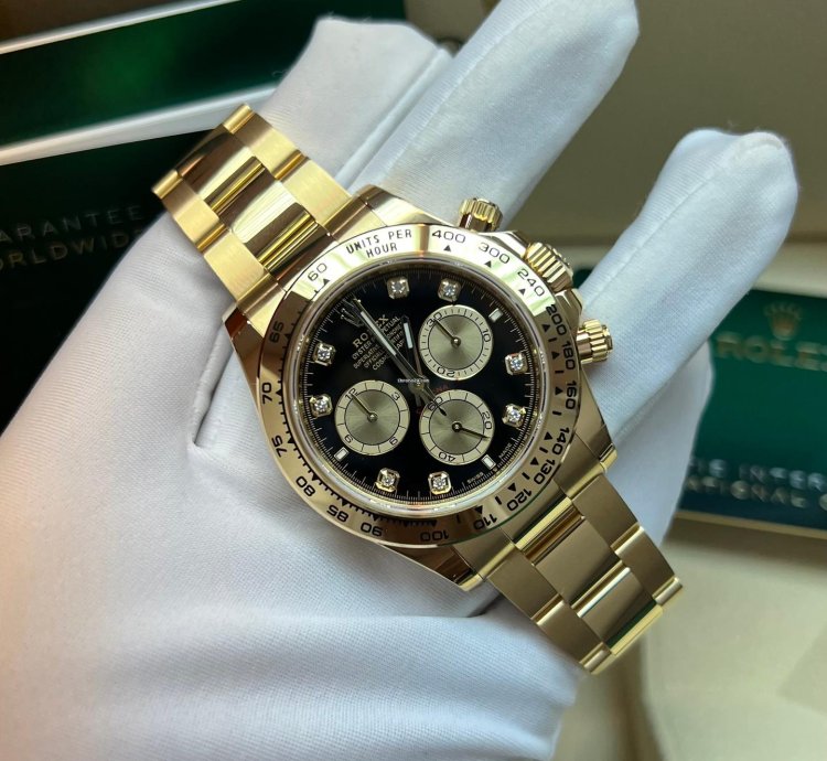 Rolex Daytona 2025 New Cosmograph Daytona Yellow Gold Black Diamond