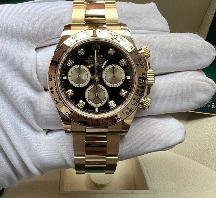 Rolex Daytona 2025 New Cosmograph Daytona Yellow Gold Black Diamond