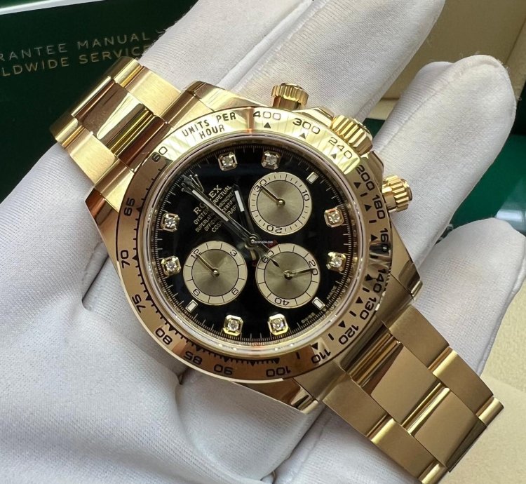 Rolex Daytona 2025 New Cosmograph Daytona Yellow Gold Black Diamond