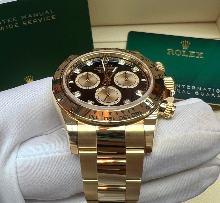 Rolex Daytona 2025 New Cosmograph Daytona Yellow Gold Black Diamond