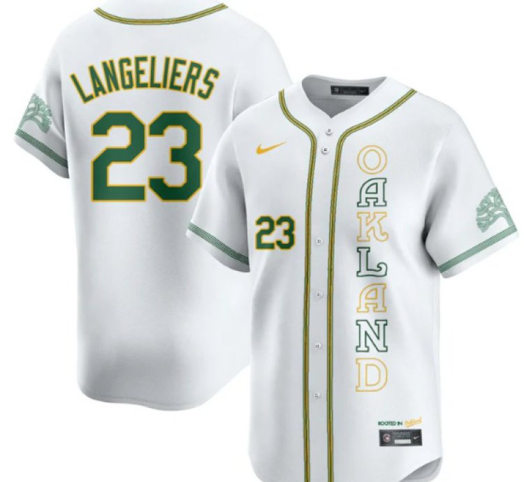 Shea Langeliers Jersey 23 Oakland Athletics City Connect Concept Stitched White