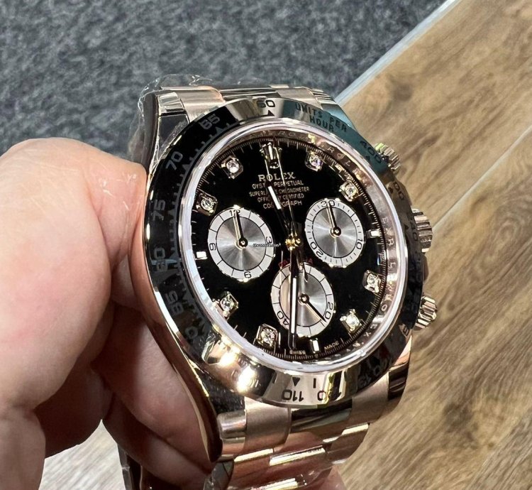 Rolex Daytona 2025 New Daytona Everose Gold Black Diamond