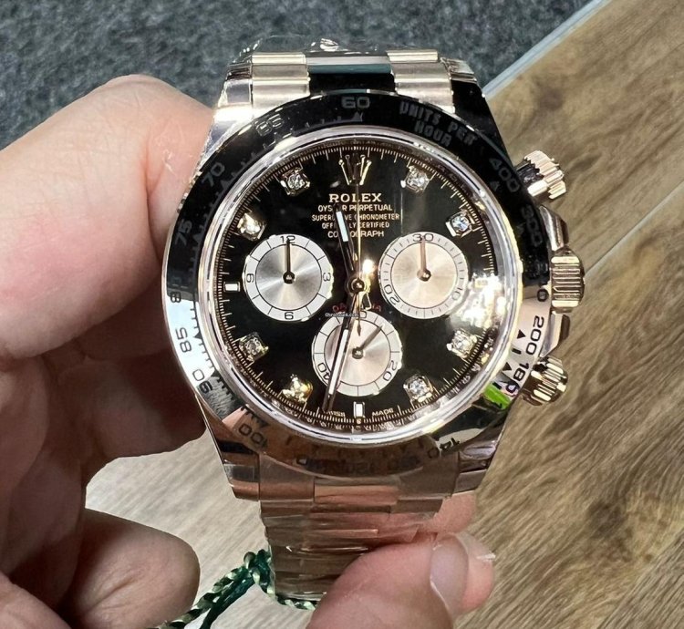 Rolex Daytona 2025 New Daytona Everose Gold Black Diamond