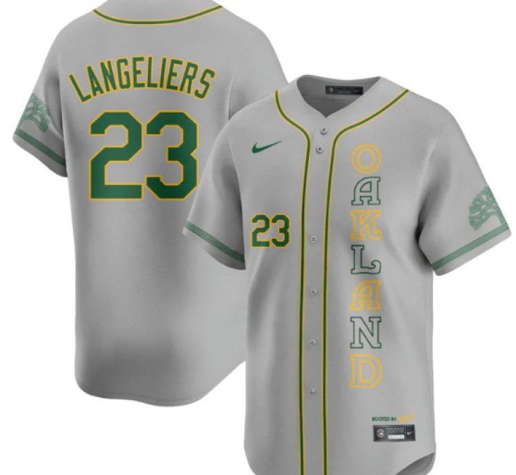 Shea Langeliers Jersey 23 Oakland Athletics City Connect Concept Stitched Gray