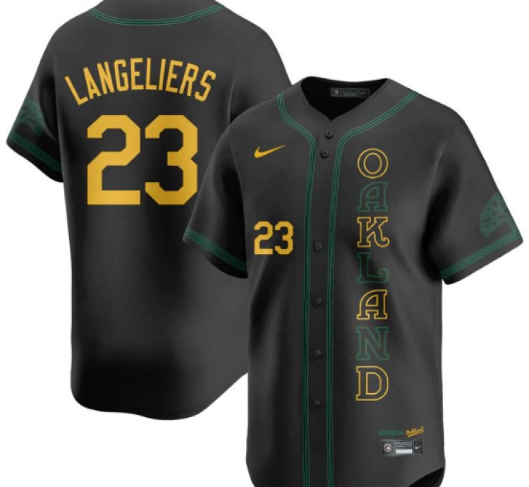 Shea Langeliers Jersey 23 Oakland Athletics City Connect Concept Stitched Black