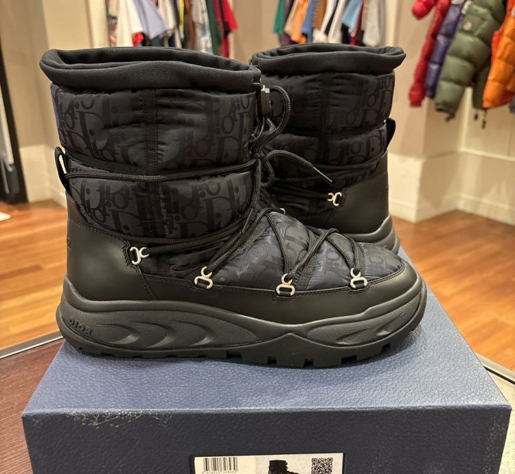 Christian Dior Nylon Oblique Snow Boot