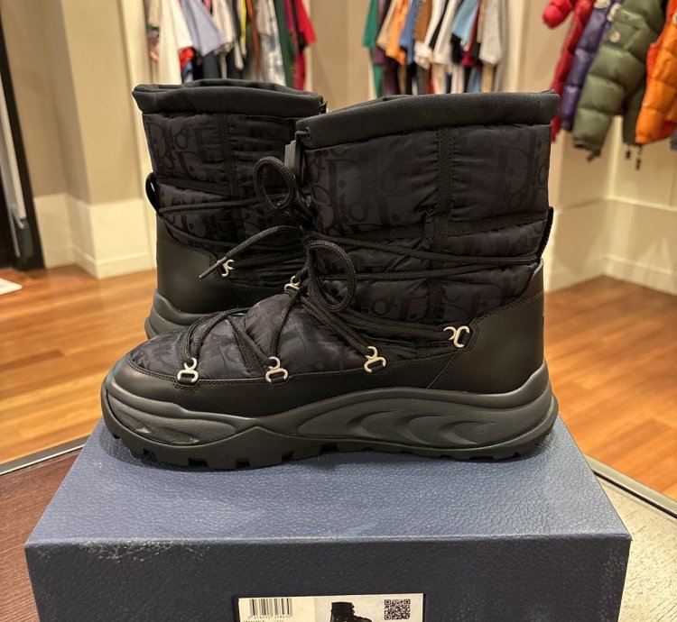 Christian Dior Nylon Oblique Snow Boot