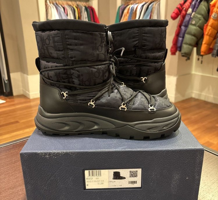 Christian Dior Nylon Oblique Snow Boot