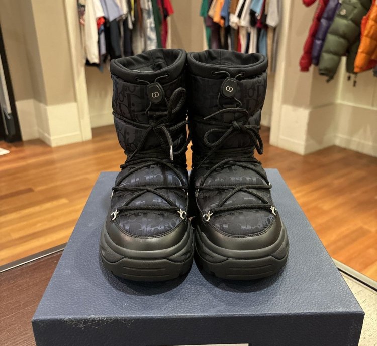 Christian Dior Nylon Oblique Snow Boot