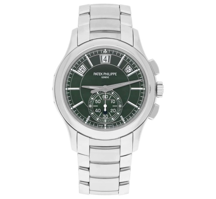Patek Philippe Annual Calendar Chronograph Complications 5905 1a-001 Stainless Steel Watch Green Dial 2021
