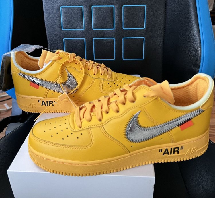Nike Air Force 1 Low Off-white University Gold Ica Lemonade