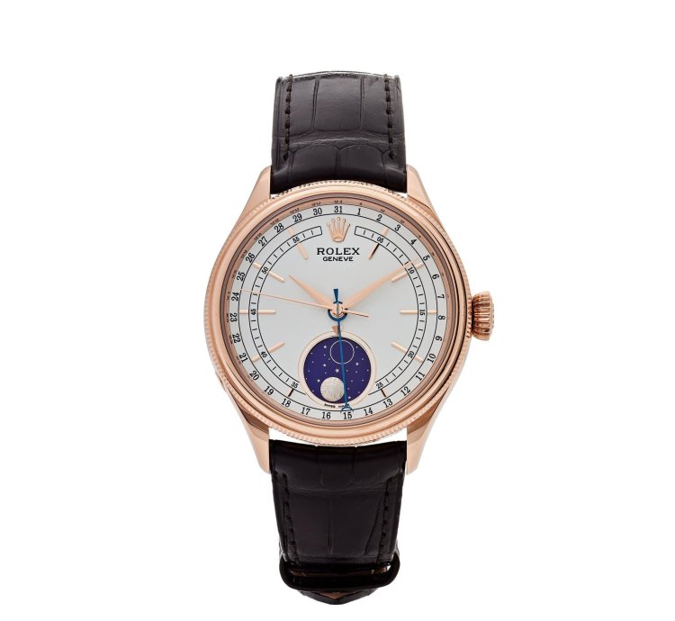 Rolex Cellini Moonphase 50535 Rose Gold White Dial Moon Phase