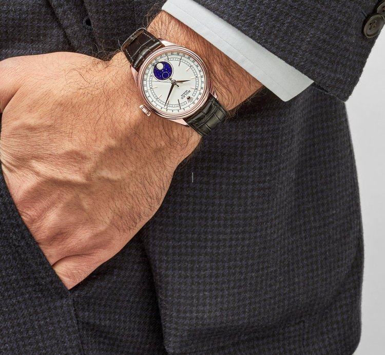 Rolex Cellini Moonphase 50535 Rose Gold White Dial Moon Phase