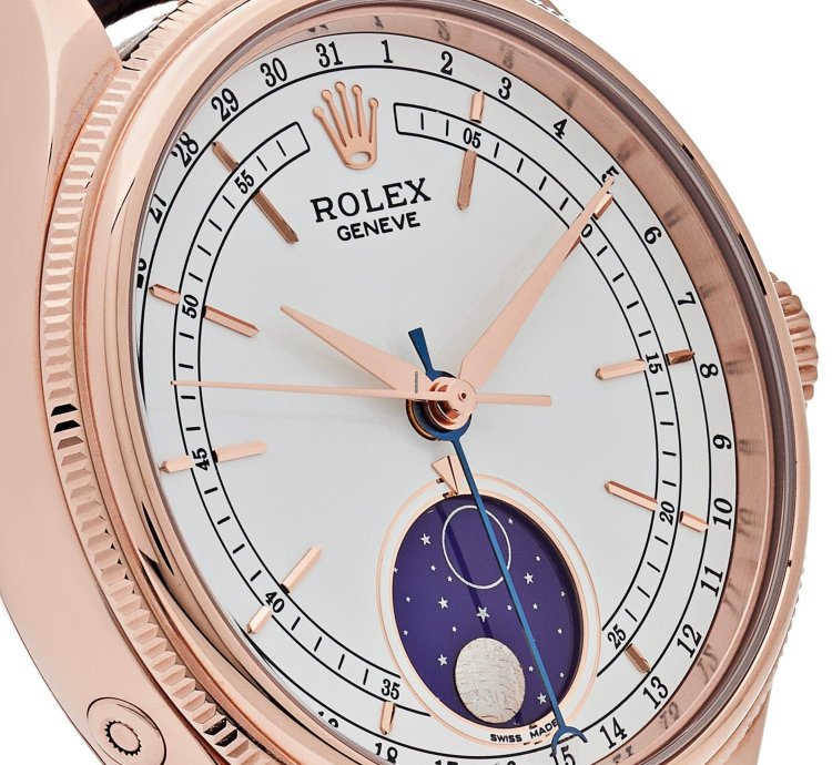 Rolex Cellini Moonphase 50535 Rose Gold White Dial Moon Phase