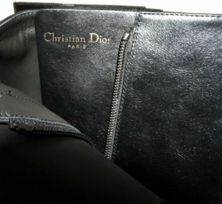 Christian Dior Runway Diorodeo Riding Boots Black Leather