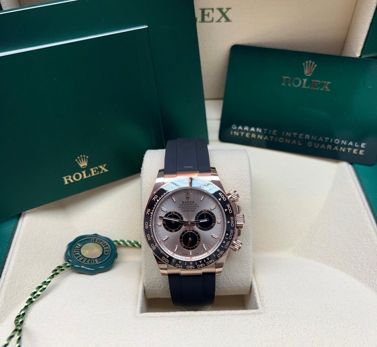 Rolex Daytona 2025 New Daytona Everose Gold Sundust Oysterflex