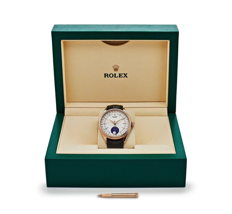 Rolex Cellini Moonphase 50535 Rose Gold White Dial Moon Phase