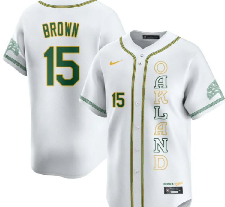 Seth Brown Jersey 15 Oakland Athletics City Connect Concept Stitched White