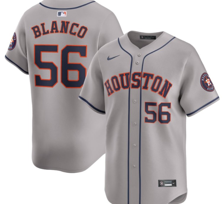 Ronel Blanco 56 Houston Astros Away Limited Men Jersey - Gray