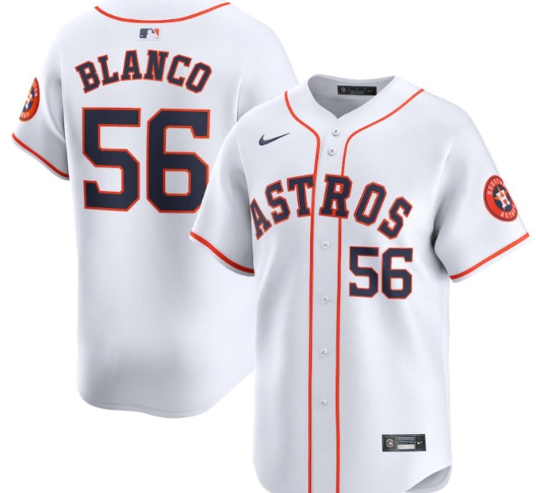 Ronel Blanco 56 Houston Astros Home Limited Men Jersey - White