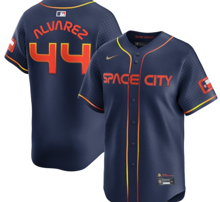 Yordan Alvarez 44 Houston Astros City Connect Limited Men Jersey - Navy