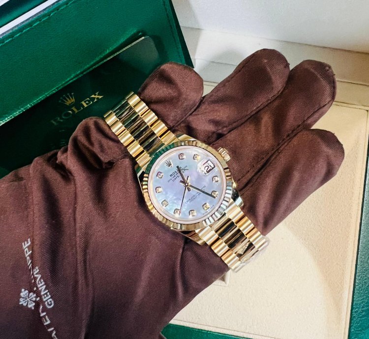 Rolex Datejust 31 2024 New Datejust 31 Yellow Gold Mother Of Pearl Diamond